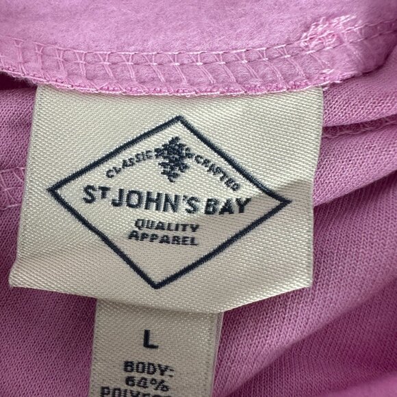 St Johns Bay Womens Quilted Panel Long Sleeve Pullover Hoodie Large Pink - Picture 2 of 9